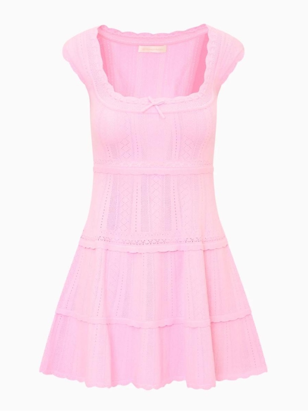 Love Shack Fancy Pink Knit Laighton Mini Dress - Picture 2 of 6